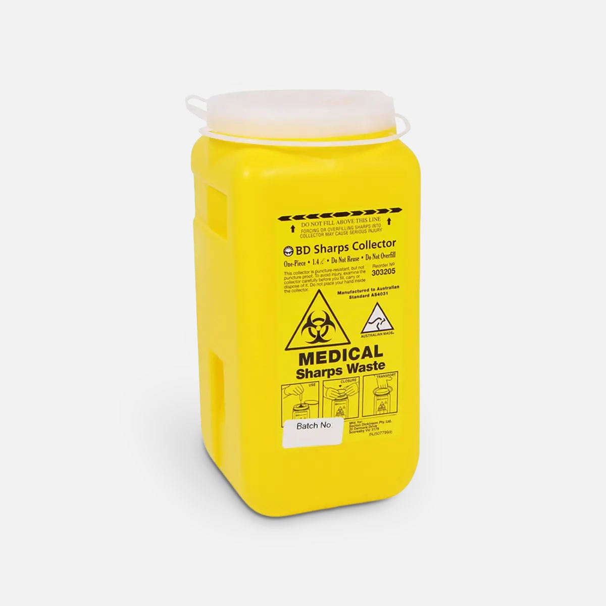 Sharps Disposal Bin 1.4L